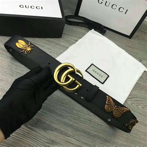 gucci butterfly belt price|gucci ladies black leather belt.